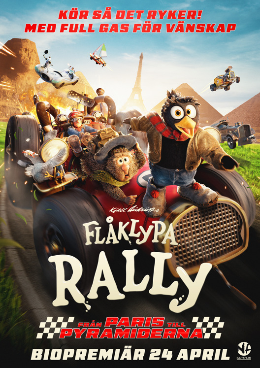 Filmaffisch för Flåklypa - Rally från Paris till pyramiderna