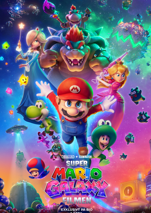 Filmaffisch för Påsklovsbio: Super Mario Galaxy Filmen